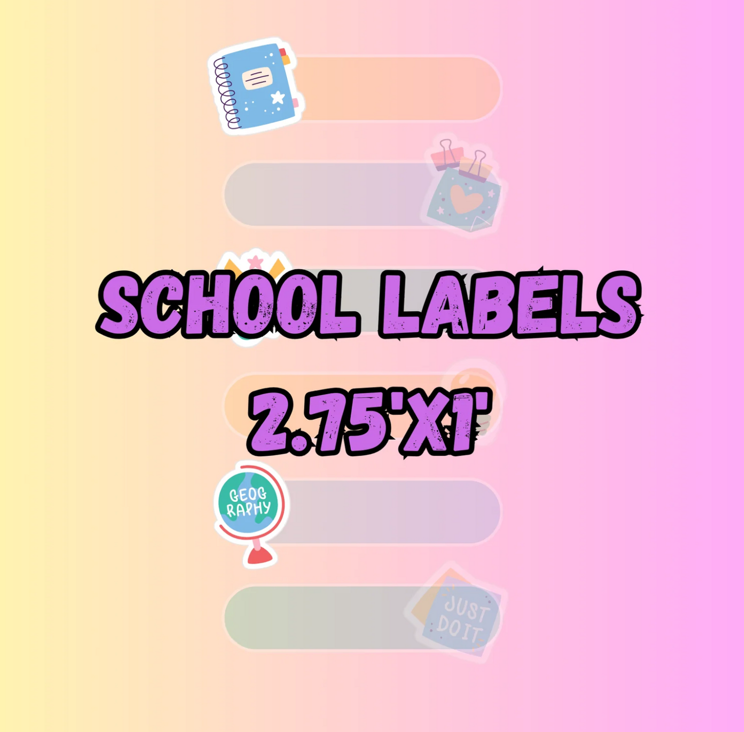 25- SCHOOL LABELS- WATERPROOF